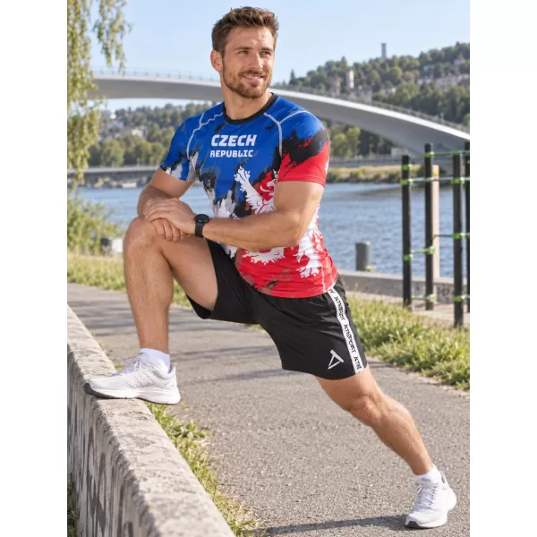  Herren Funktions-Kompressionsshirt mit kurzen Ärmeln Premium ALTISPORT VOJ/ALM036TR04 STREIFEN 