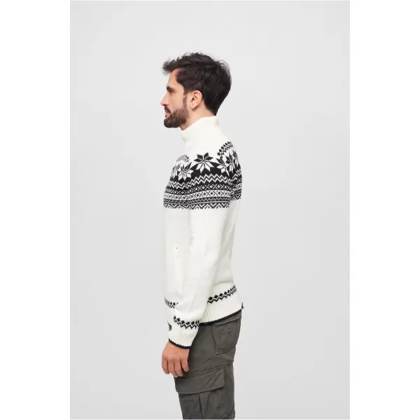  Herren Sweatshirt BRANDIT CARDIGAN NORWEGER BD5030 WEIß 