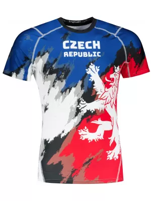Herren Funktions-Kompressionsshirt mit kurzen Ärmeln Premium ALTISPORT VOJ/ALM036TR04 STREIFEN