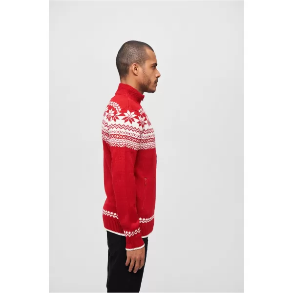  Herren Sweatshirt BRANDIT CARDIGAN NORWEGER BD5030 ROT 
