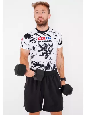 Herren Funktions-Kompressionsshirt mit kurzen Ärmeln Premium ALTISPORT VOJ/ALM036TR04 ABSTRAKTION
