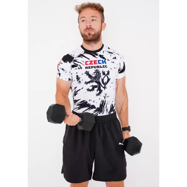  Herren Funktions-Kompressionsshirt mit kurzen Ärmeln Premium ALTISPORT VOJ/ALM036TR04 ABSTRAKTION 