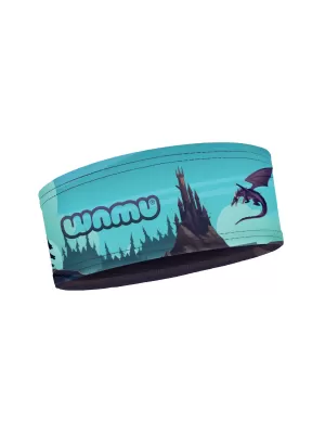 Sport-Stirnband für Kinder DRAGON FANTASY BLUE WAMU