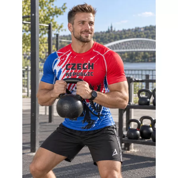  Herren Funktions-Kompressionsshirt mit kurzen Ärmeln Premium ALTISPORT VOJ/ALM036TR04 LÖWE 