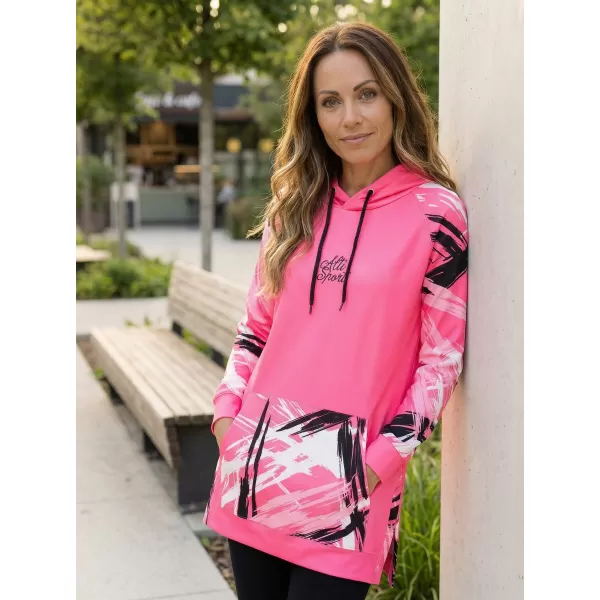  Funktionelles erweitertes Damen-Sweatshirt Premium ALTISPORT VOJ/ALW039MI03 FLUO-ROSA 