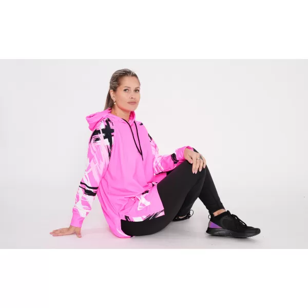  Funktionelles erweitertes Damen-Sweatshirt Premium ALTISPORT VOJ/ALW039MI03 FLUO-ROSA 