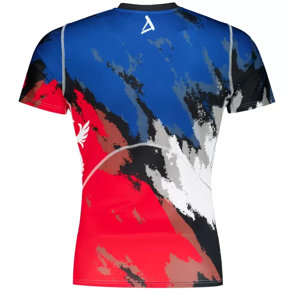  Herren Funktions-Kompressionsshirt mit kurzen Ärmeln Premium ALTISPORT VOJ/ALM036TR04 STREIFEN 