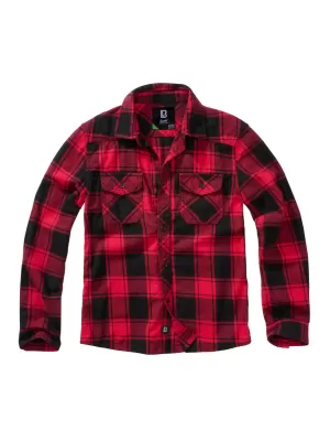 Hemd BRANDIT BD6016 ROT/SCHWARZ