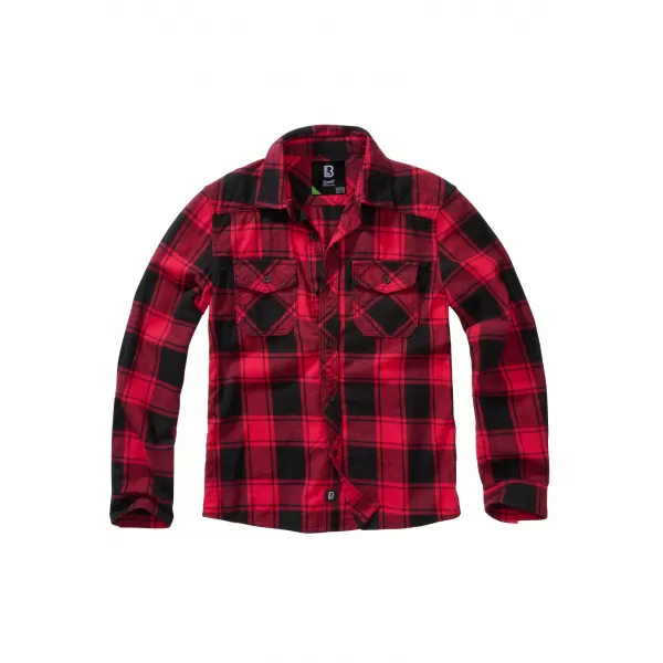  Hemd BRANDIT BD6016 ROT/SCHWARZ 