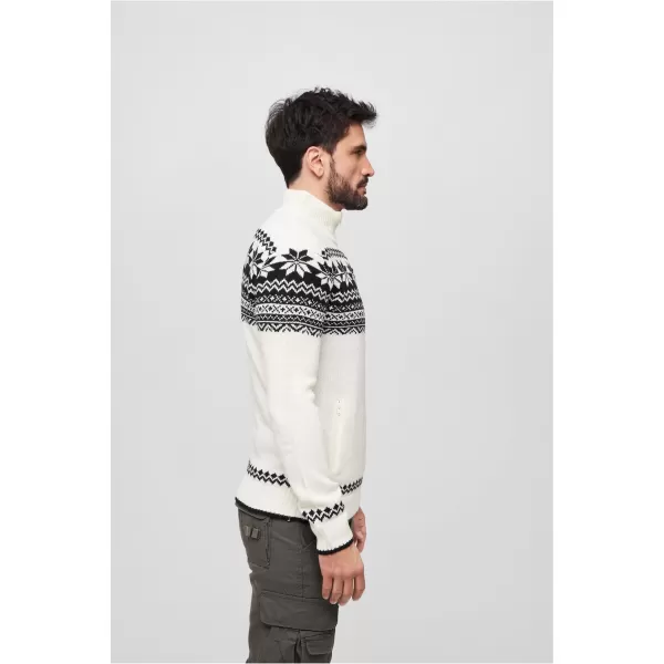  Herren Sweatshirt BRANDIT CARDIGAN NORWEGER BD5030 WEIß 
