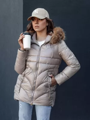 Damenjacke DSTREET WINTERCHIC KARAMELL