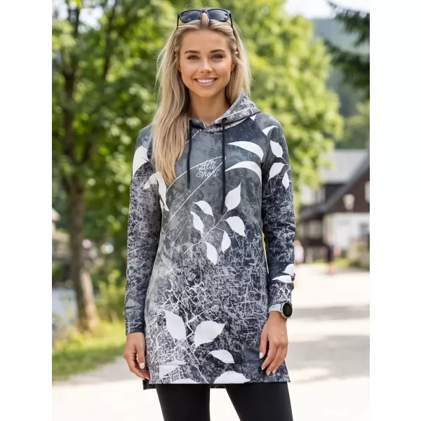  Funktionelles erweitertes Damen-Sweatshirt Premium ALTISPORT VOJ/ALW020MI03 SCHWARZ UND WEIß 