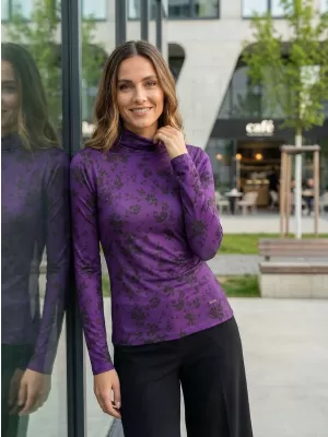 Rollkragenpullover für Damen ALTISPORT DAELIA LILA