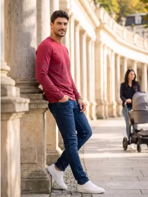 Herren-T-Shirt ALTISPORT DAIRUS BURGUND
