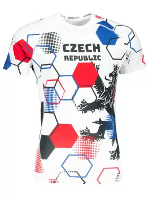 Herren Funktions-Kompressionsshirt mit kurzen Ärmeln Premium ALTISPORT VOJ/ALM036TR04 HEXA WEIß