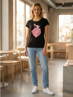 T -Shirt ALTISPORT ALW187122 SCHWARZ -PINK