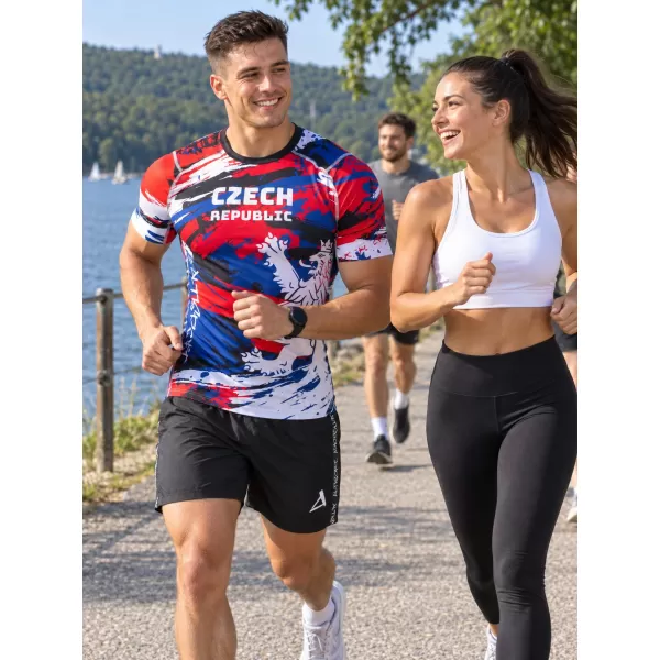  Herren Funktions-Kompressionsshirt mit kurzen Ärmeln Premium ALTISPORT VOJ/ALM036TR04 TSCHECHISCH 