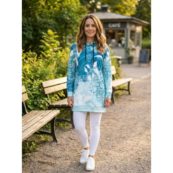  Funktionelles erweitertes Damen-Sweatshirt Premium ALTISPORT VOJ/ALW020MI03 BLAU 