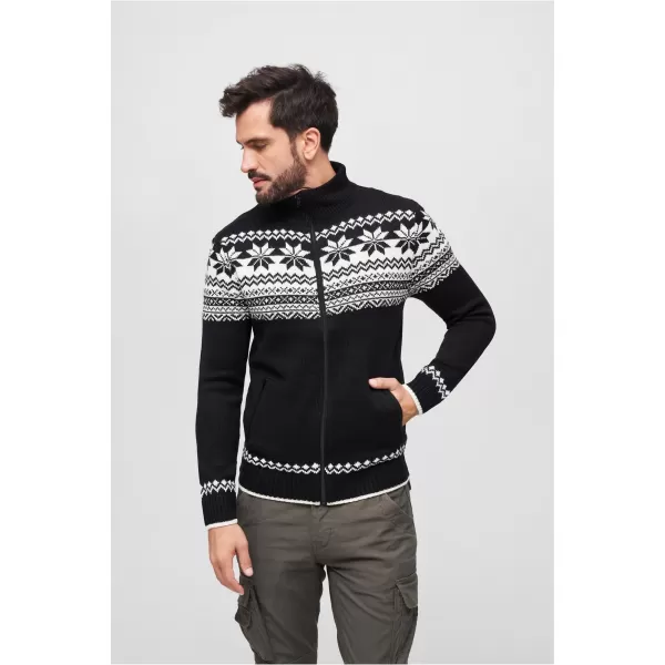  Herren -Sweatshirt BRANDIT CARDIGAN NORWEGER BD5030 SCHWARZ 