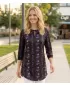 Damen-T-Shirt KIXMI TRISHA SCHWARZ