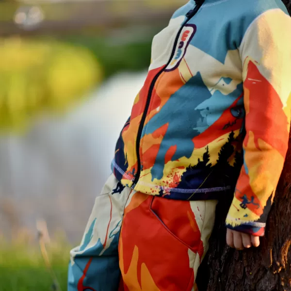  Fleece-Sweatshirt für Kinder WAMU MOUNTAIN BIKE GRÜN 