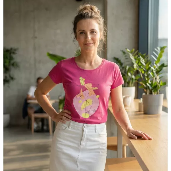  T -Shirt ALTISPORT ALW187122 FUCHSIA ROT 