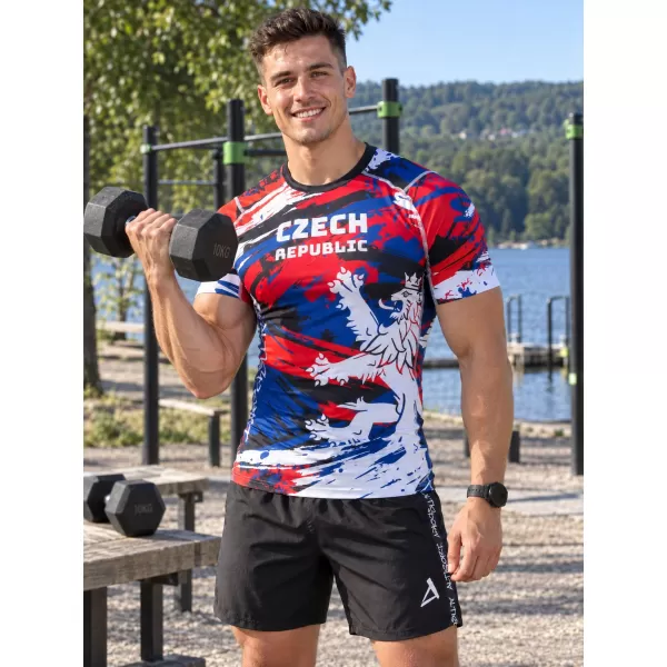  Herren Funktions-Kompressionsshirt mit kurzen Ärmeln Premium ALTISPORT VOJ/ALM036TR04 TSCHECHISCH 