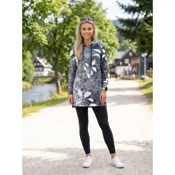  Funktionelles erweitertes Damen-Sweatshirt Premium ALTISPORT VOJ/ALW020MI03 SCHWARZ UND WEIß 