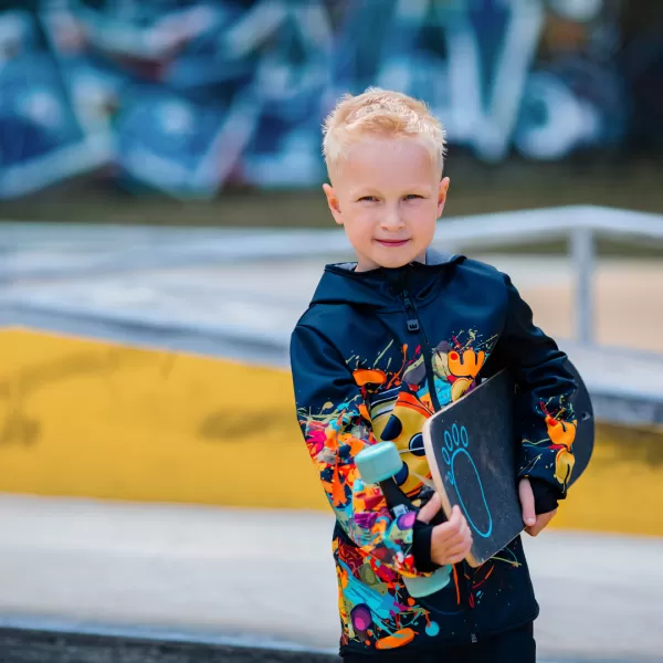  Softshelljacke für Kinder WAMU GAME ON SCHWARZ 