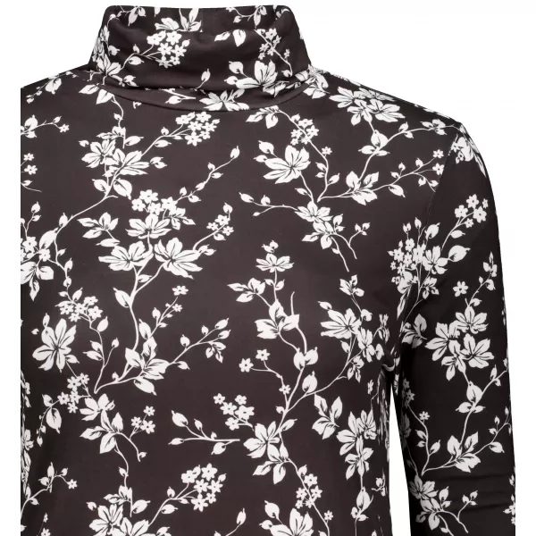  Rollkragenpullover für Damen ALTISPORT DAELIA SCHWARZ-WEISS 