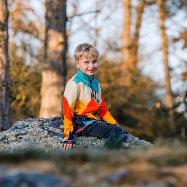  Fleece-Sweatshirt für Kinder WAMU MOUNTAIN BIKE GRÜN 