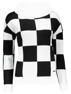 Damenpullover ALTISPORT DELLA SCHWARZ-WEISS