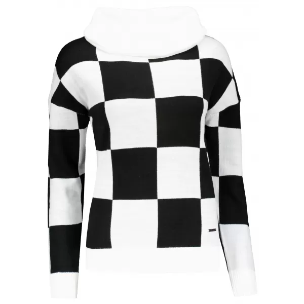  Damenpullover ALTISPORT DELLA SCHWARZ-WEISS 
