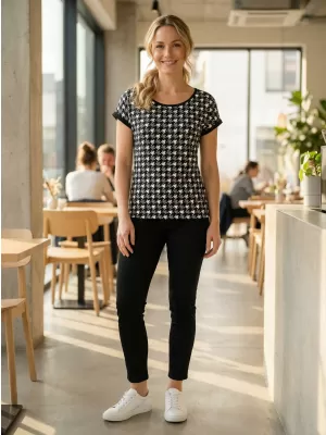 Damen-T-Shirt ALTISPORT DORIA SCHWARZ