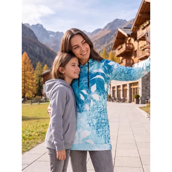  Funktionelles erweitertes Damen-Sweatshirt Premium ALTISPORT VOJ/ALW020MI03 BLAU 