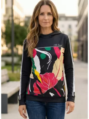 Funktionaler Sweatshirt -Prämie von Frauen ALTISPORT VOJ/ALW042MI01 SCHWARZ
