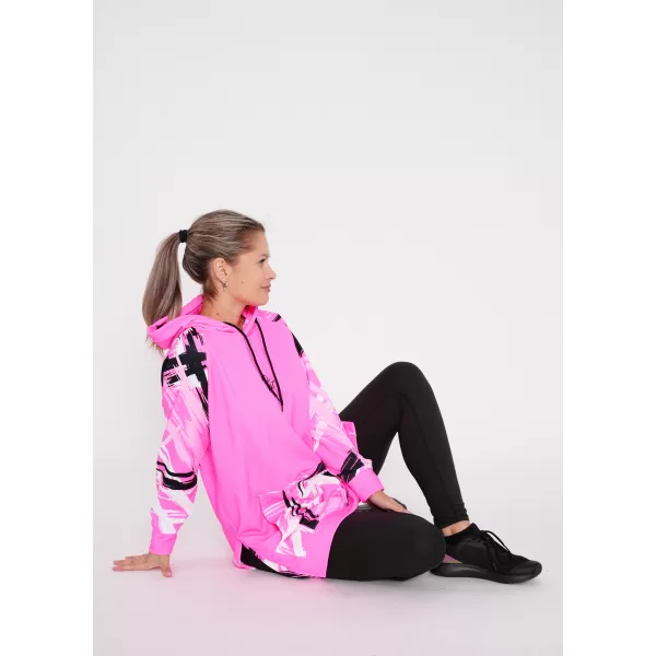  Funktionelles erweitertes Damen-Sweatshirt Premium ALTISPORT VOJ/ALW039MI03 FLUO-ROSA 