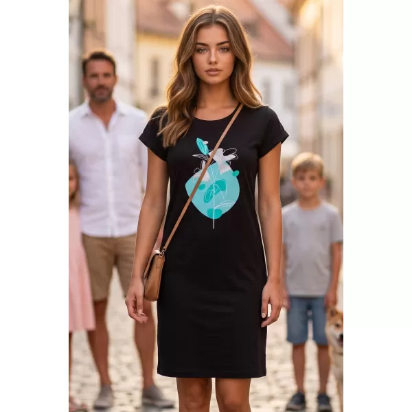  Frauen erweitert t -Shirt/Kleid ALTISPORT ALW187178 SCHWARZ -BLUE 