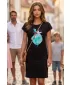Frauen erweitert t -Shirt/Kleid ALTISPORT ALW187178 SCHWARZ -BLUE