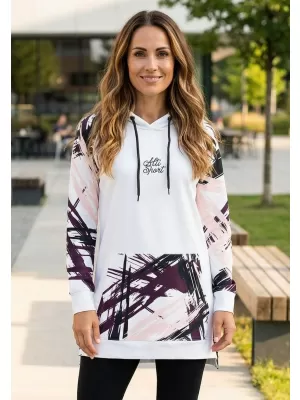 Funktionelles erweitertes Damen-Sweatshirt Premium ALTISPORT VOJ/ALW039MI03 WEIß