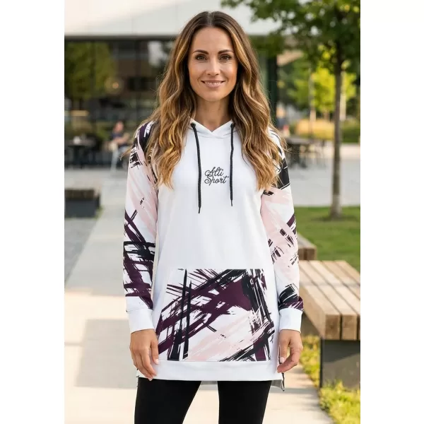  Funktionelles erweitertes Damen-Sweatshirt Premium ALTISPORT VOJ/ALW039MI03 WEIß 
