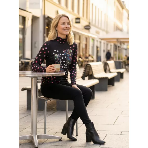  Rollkragenpullover für Damen KIXMI TINA SCHWARZ 