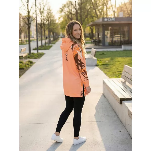  Funktionelles erweitertes Damen-Sweatshirt Premium ALTISPORT VOJ/ALW039MI03 ORANGE 