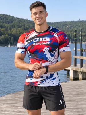 Herren Funktions-Kompressionsshirt mit kurzen Ärmeln Premium ALTISPORT VOJ/ALM036TR04 TSCHECHISCH