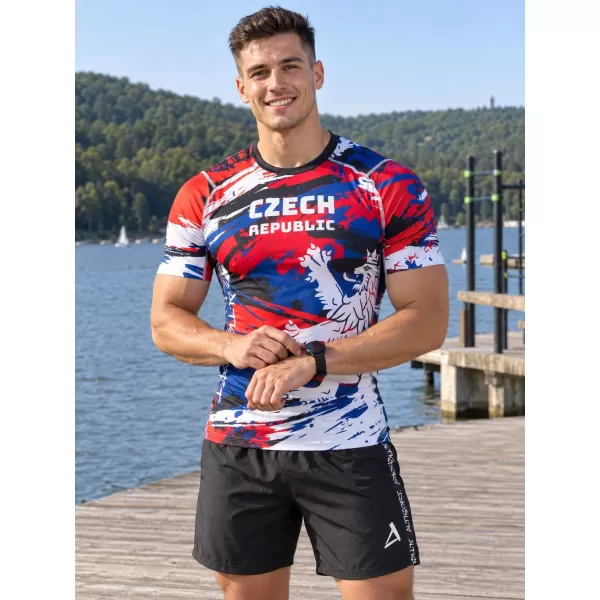  Herren Funktions-Kompressionsshirt mit kurzen Ärmeln Premium ALTISPORT VOJ/ALM036TR04 TSCHECHISCH 