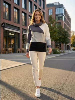 Damenpullover ALTISPORT DINA DUNKELGRAU