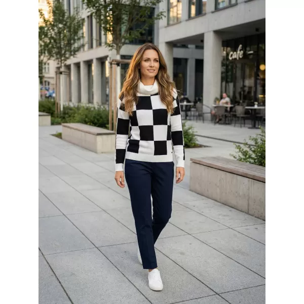  Damenpullover ALTISPORT DELLA SCHWARZ-WEISS 