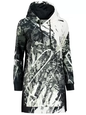 Funktionelles erweitertes Damen-Sweatshirt Premium ALTISPORT VOJ/ALW018MI03 SCHWARZ UND WEIß