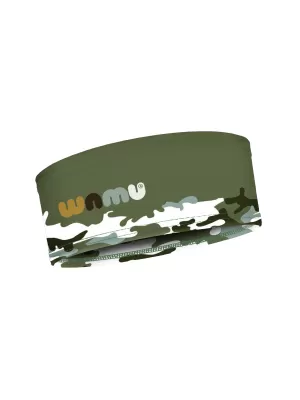 Sport-Stirnband für Kinder CAMOUFLAGE KHAKI WAMU