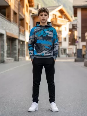 Hochwertiges Funktions-Sweatshirt für Kinder ALTISPORT VOJ/ALK014MI01 SCHWARZ/KEROSIN